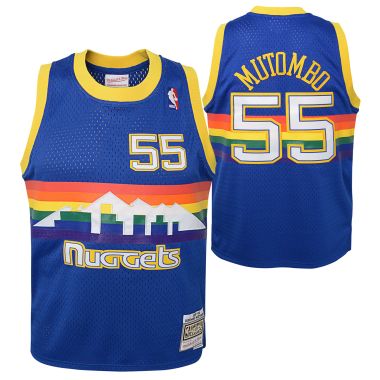 NBA Youth Swingman Jersey Road Denver Nuggets Dikembe Mutombo