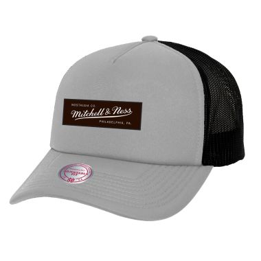 Mitchell & Ness Box Logo Trucker Cap Grey