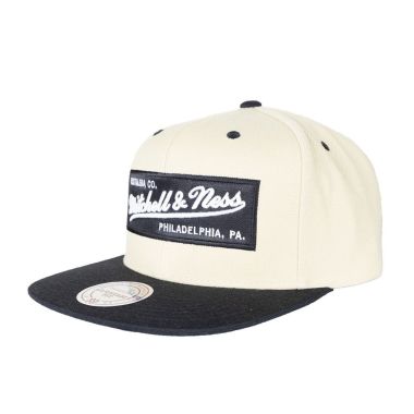 Mitchell & Ness Box Logo Snapback Cap Khaki