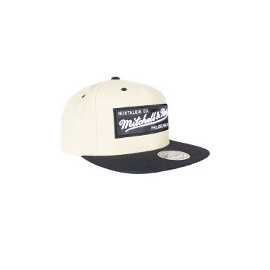 Mitchell & Ness Box Logo Snapback Cap Khaki