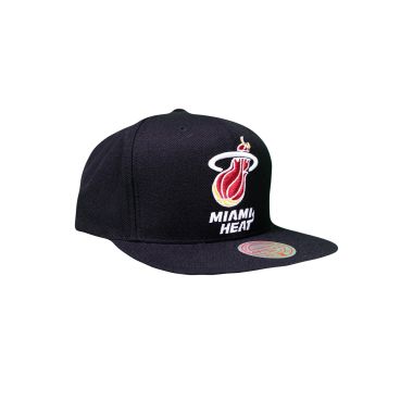 NBA Wool Solid Snapback Cap Miami Heat