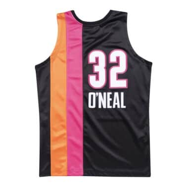 SHAQUILLE O'NEAL MIAMI HEAT Reebok Authentic Jersey White Authentic Sewn 48  XL