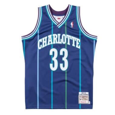 Authentic Jersey Charlotte Hornets Alternate 1994-95 Alonzo Mourning