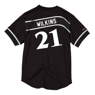 Dominique Wilkins Name & Number Mesh Crewneck Atlanta Hawks