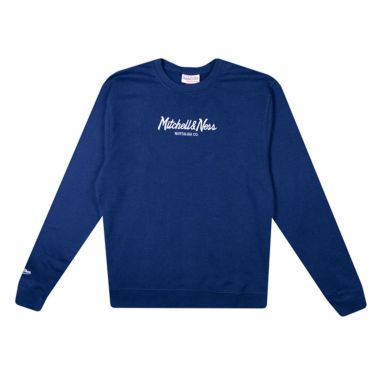 Mitchell & Ness Pin script Logo Crew Neck Jumper Navy