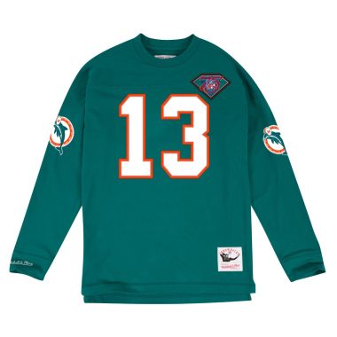 Mitchell & Ness Men's Dan Marino Miami Dolphins Retro Player Name & Numer Longsleeve T-Shirt Green