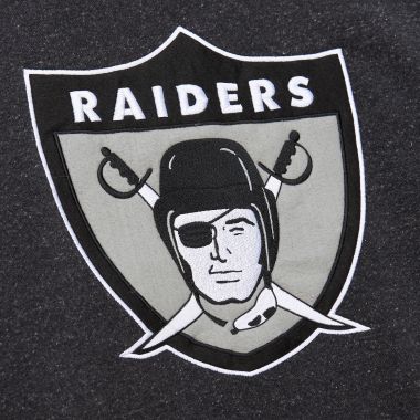 NFL Snow Washed Fleece Crew Neck Vintage Logo Oakland Raiders
