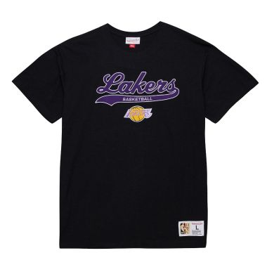 NBA Legendary Slub Short Sleeve T-Shirt Vintage Logo Los Angeles Lakers