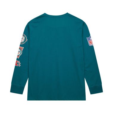 NFL All Over Long Sleeve T-Shirt Vintage Logo Miami Dolphins