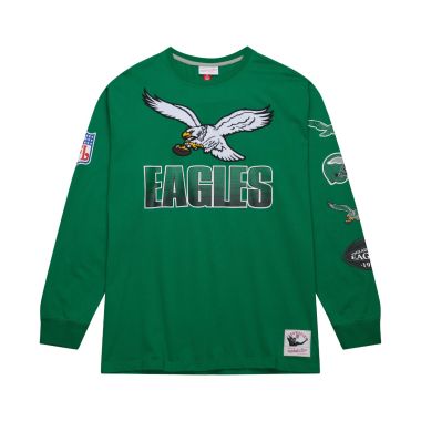 NFL All Over Long Sleeve T-Shirt Vintage Logo Philadelphia Eagles