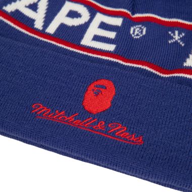 NHL BAPE X M&N Knitted Beanie New York Rangers