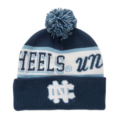 NCAA Block Sweep Pom Knit Beanie Hat University Of North Carolina