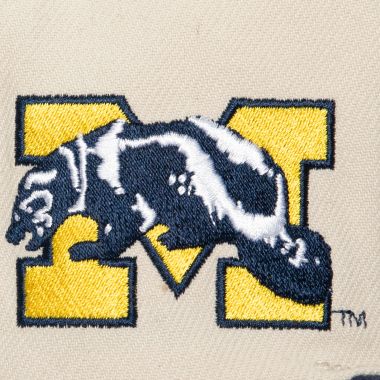 NCAA Just Don Cream Snapback Cap V University of Michigan
