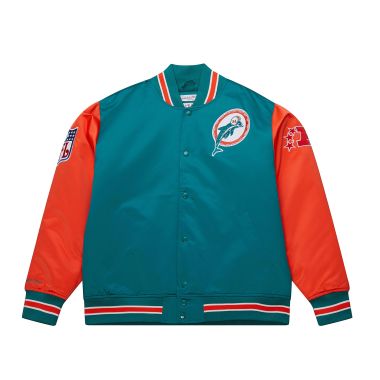 NFL Primetime Heavyweight Satin Jacket Miami Dolphins