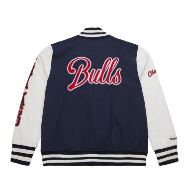 NBA Washed Fleece Varsity Jacket Chicago Bulls