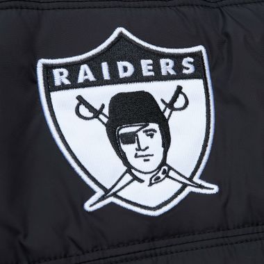 NFL In The Clutch Puffer Vest Vintage Logo Raiders