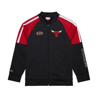 NBA Colour Blocked Track Jacket Vintage Logo Chicago Bulls