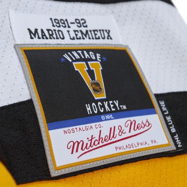 Blue Line Mario Lemieux Pittsburgh Penguins 1991 Jersey