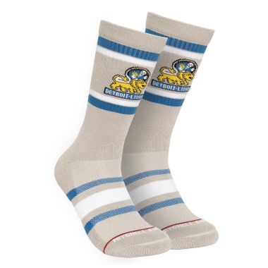 NFL Team Stripes Crew Socks Detroit Lions