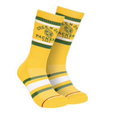 NFL Team Stripes Crew Socks Green Bay Packers