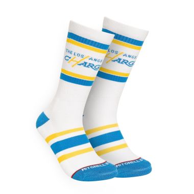 NFL Team Stripes Crew Socks Los Angeles Chargers