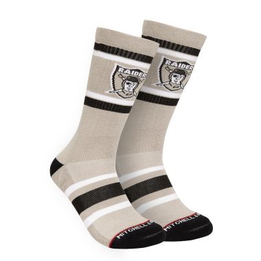 NFL Team Stripes Crew Socks Oakland Raiders