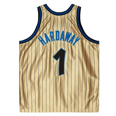 Men's Mitchell & Ness Penny Hardaway Gold Orlando Magic 75th Anniversary  1993/94 Hardwood Classics Swingman Jersey