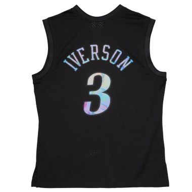 NBA Iridescent Swingman Jersey 76ers 00 Allen Iverson