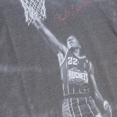 NBA Above The Rim Sublimated Ss Tee Rockets Clyde Drexler