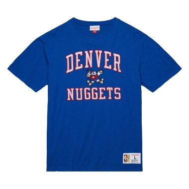 NBA Legendary Slub Short Sleeve T-shirt Tee Vintage Logo Denver Nuggets