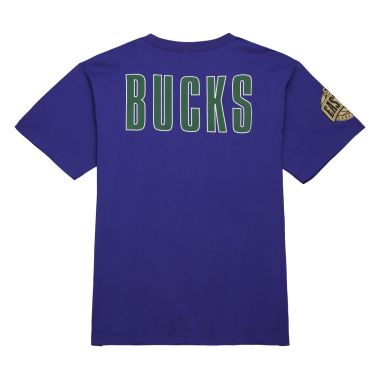 NBA Team OG 2.0 Premium Short Sleeve T-Shirt Vintage Logo Milwaukee Bucks
