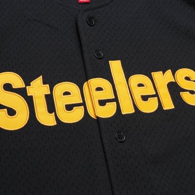 NFL On The Clock Mesh Button Front Steelers