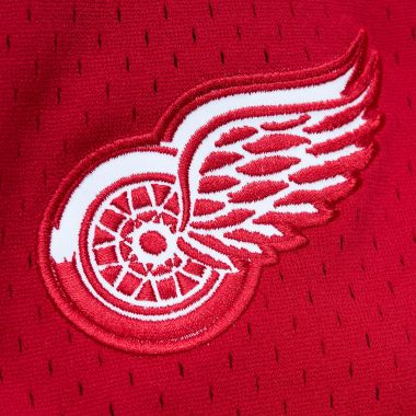 NHL On The Clock Mesh Button Front Current Logo Red Wings