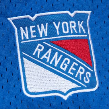 NHL On The Clock Mesh Button Front Current Logo Rangers