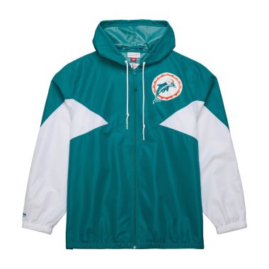 NFL Ultimate Lightweight Windbreaker Jacket Vintage Logo Miami Dolphins