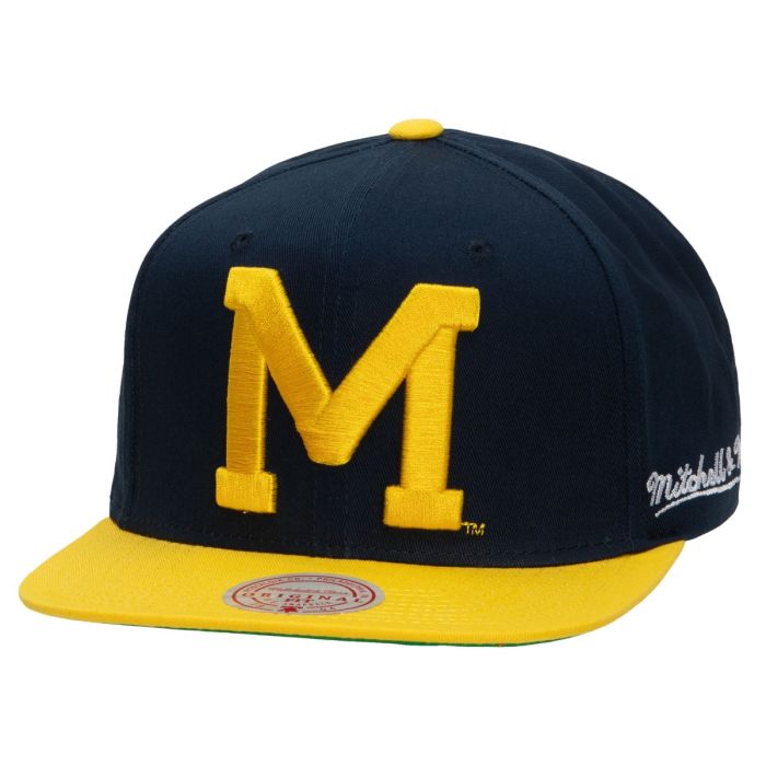 NCAA Back In Action Snapback Cap University of Michigan