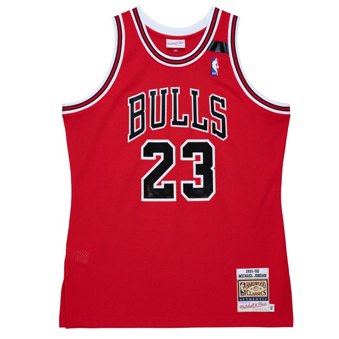 NBA Authentic Jersey Bulls Michael Jordan 1991 Red