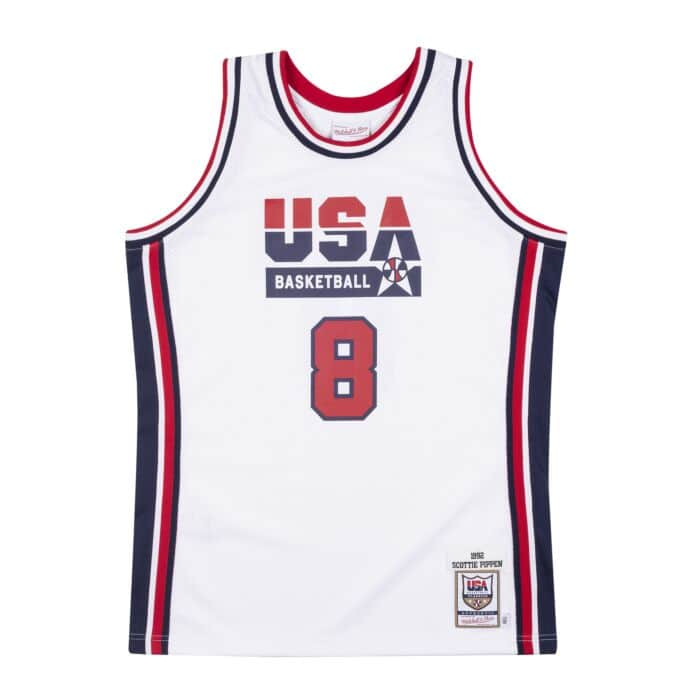 NBA Authentic Jersey Team USA Scottie Pippen White 1992