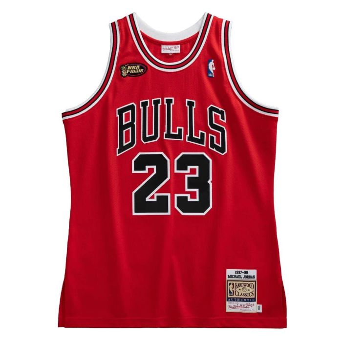 NBA Authentic Jersey Chicago Bulls NBA Finals Michael Jordan 1997-98 Red