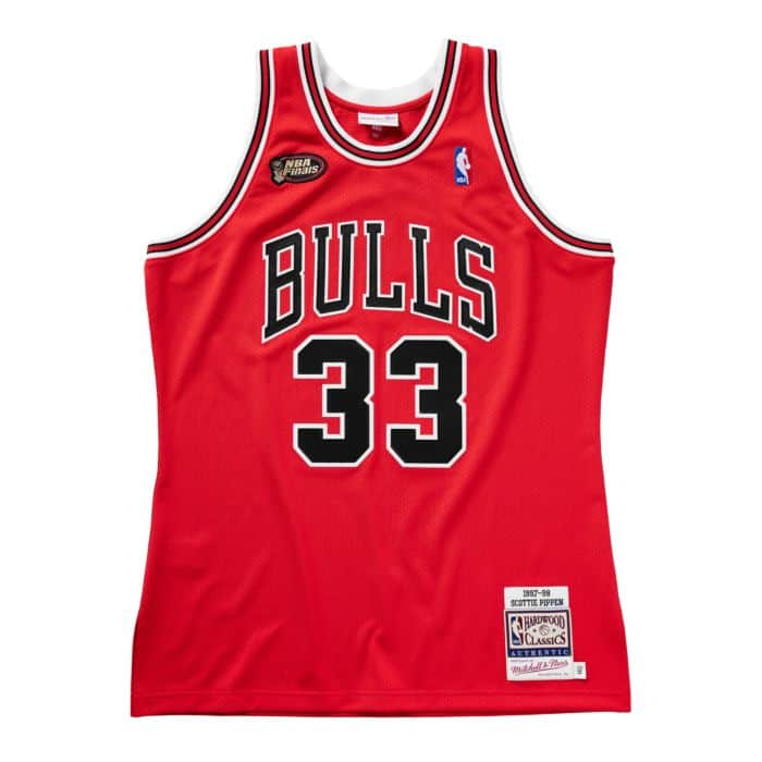 NBA Authentic Jersey Chicago Bulls Road Finals Scottie Pippen 1997