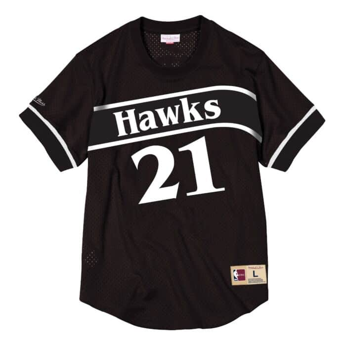 NBA Name & Number Mesh Crewneck Atlanta Hawks Dominique Wilkins 