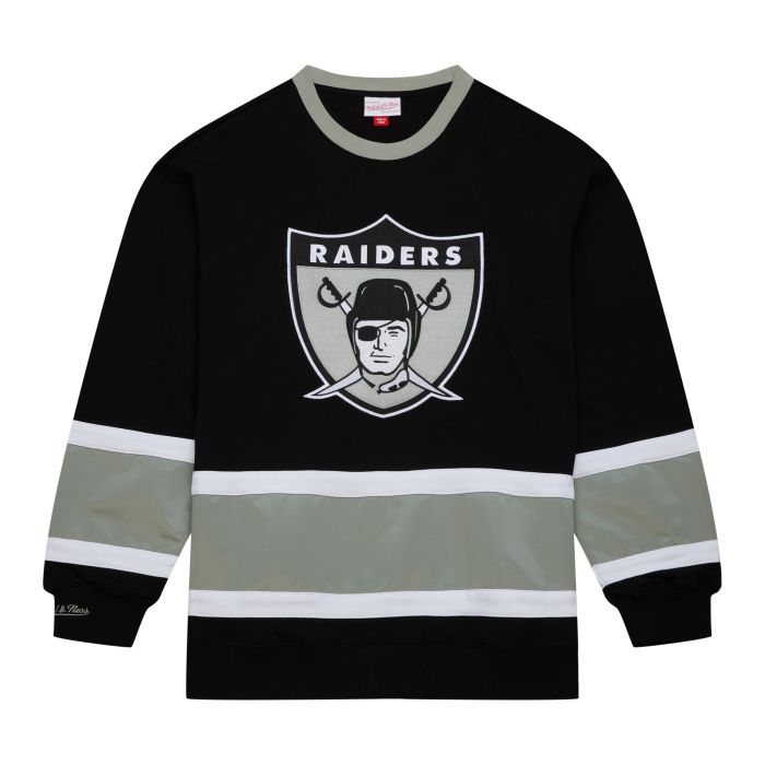 NFL Satin Insert Fleece Crew Raiders