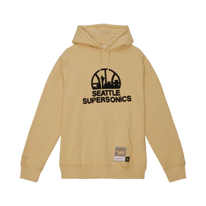 NBA Khaki Black Hoodie Supersonics