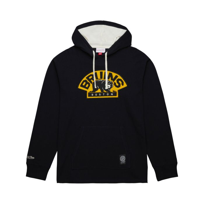 NHL Thermal Lightweight Hoodie Vintage Logo Boston Bruins Shop Mitchell Ness Fleece and Sweatshirts