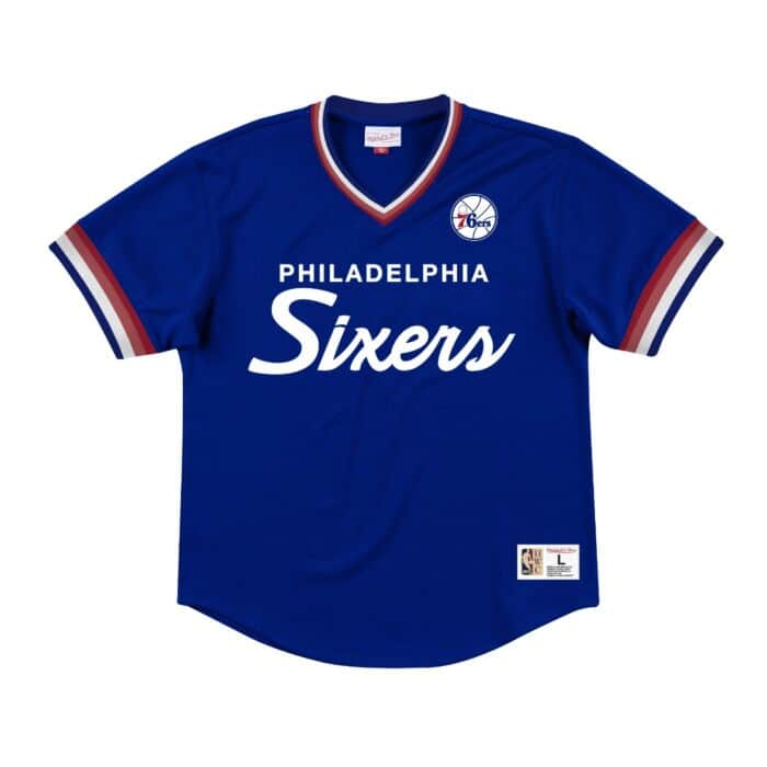 NBA Special Script Mesh V-Neck Shirt Philadelphia 76ers