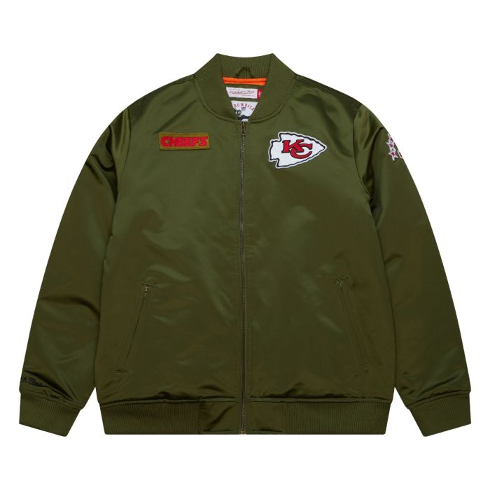 NFL Satin Bomber Jacket Kansas City Chiefs