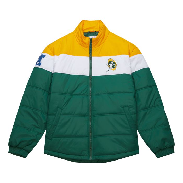 NFL In The Clutch Puffer Jacket Vintage Logo Packers