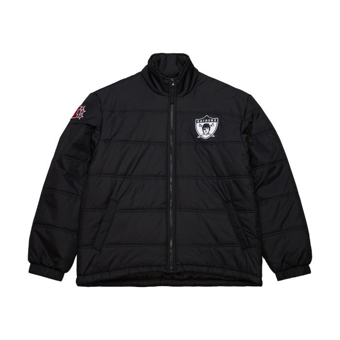NFL In The Clutch Vintage Logo Oakland Raiders Puffer Jacket Black