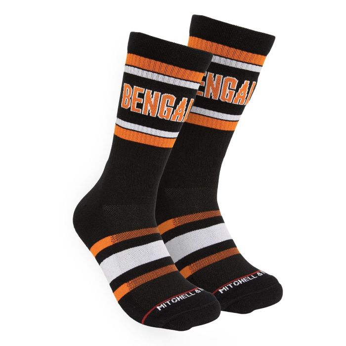 NFL Team Stripes Crew Socks Cincinnati Bengals