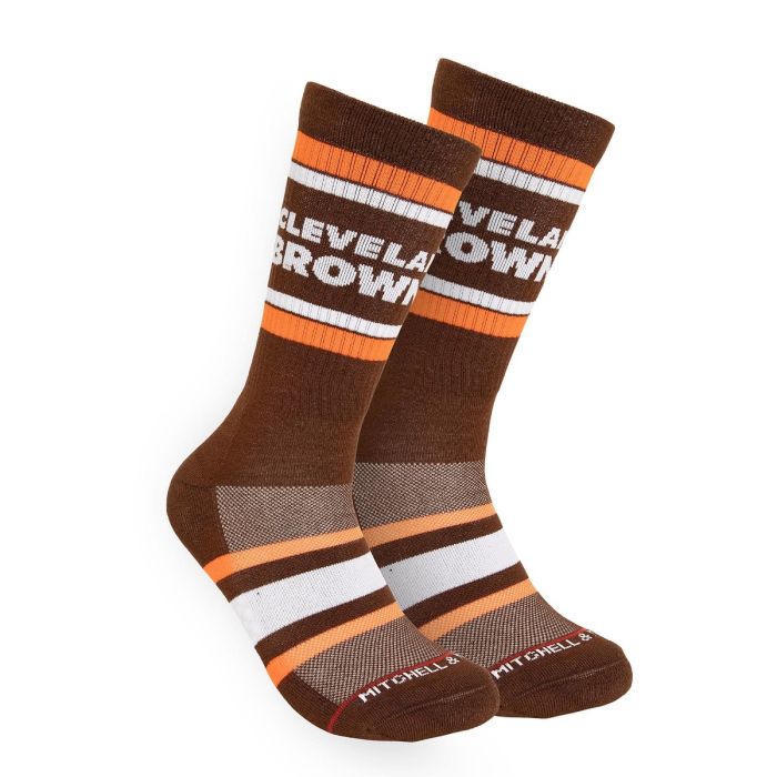 NFL Team Stripes Crew Socks Cleveland Browns